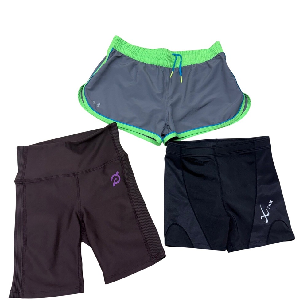 Lot of 3 Womens Athletic Shorts Under Armour Peloton CW-X Size Small Compression